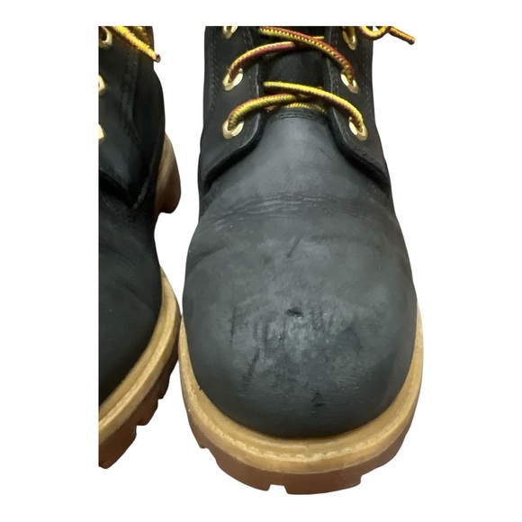 Timberland Black Boots with Yellow Laces Chukka boots Black SZ 10